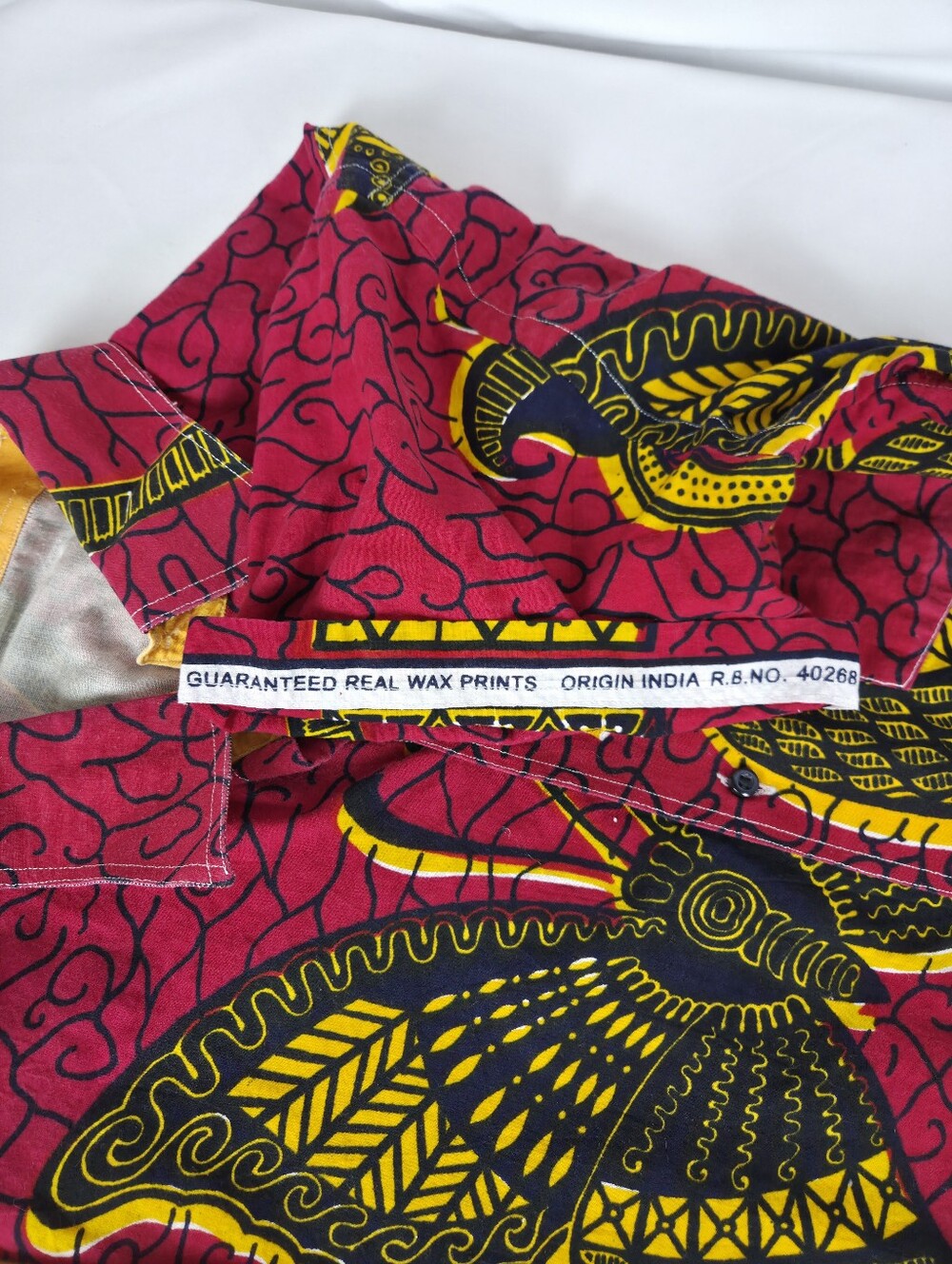 Guaranteed Real Wax Prints India..25"pit To Pit..30" Length